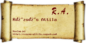 Rózsás Attila névjegykártya